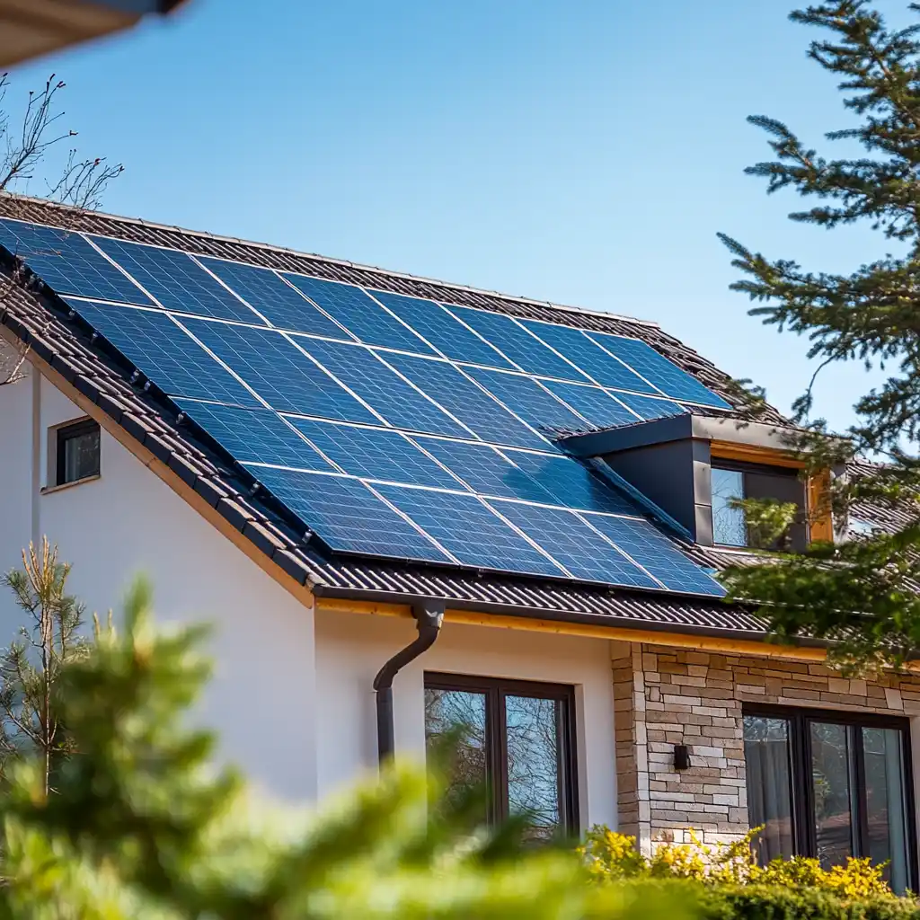 Panneaux solaires sur toit